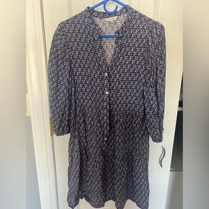 Max Studio Red and Blue Patterned Mini Dress